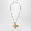 Chloé Charm Necklace In Vintage Gold Brass In Gold