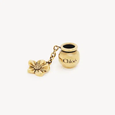 Chloé Sphere Flower Dice Bracelet Charm In Brass Gold Size Onesize 100% Brass