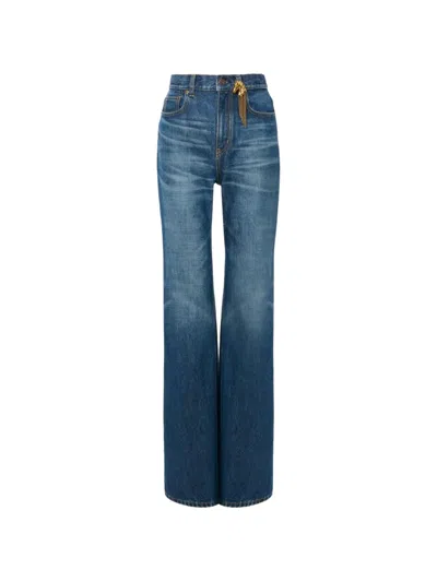 Chloé Charm High-rise Straight-leg Jeans In Blue