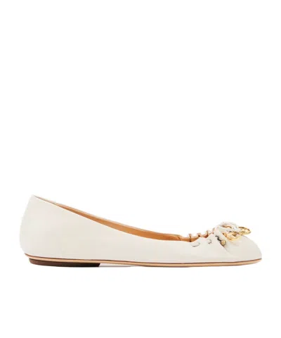 Chloé Charms Ballerina In White