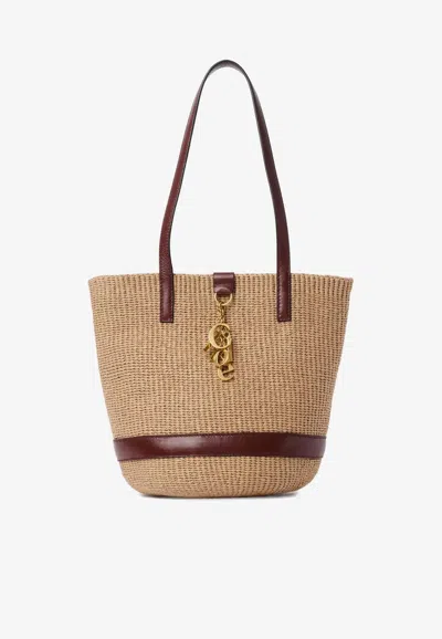 Chloé Charms Basket Bag In Brown