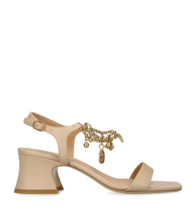 Chloé Charms Heeled Sandals 55 In Nude