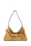 Chloé Charms Hobo Bag In Suede In Sand