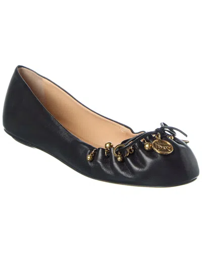 CHLOÉ CHLOÉ CHARMS LEATHER BALLERINA FLAT