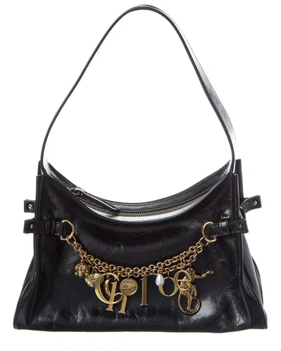 Chloé Charms Leather Hobo Bag In Black