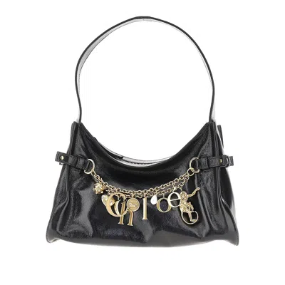 Chloé ' Charms' Leather Shoulder Bag In Black