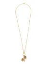 Chloé Women Metallic Necklace With Adjustable Closure And Charms In Brass Woman In Gold