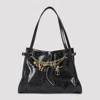 Chloé Logo Charms Patent Leather Hobo Bag In Black