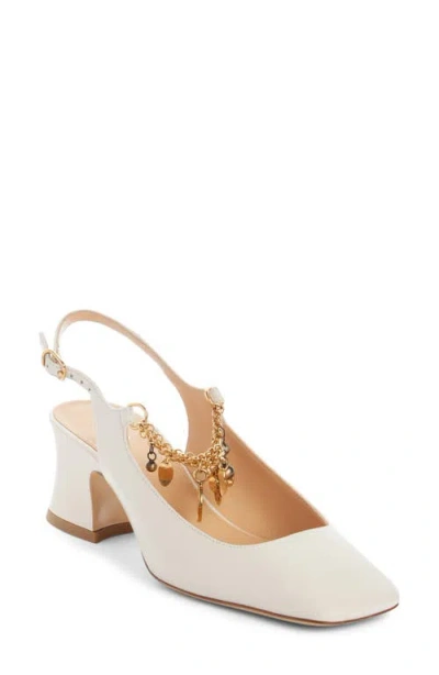 Chloé Charms Slingback Pump In White