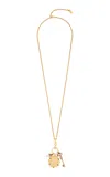 Chloé Château Treasures Brass And Pearl Necklace In Gold