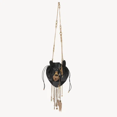 CHLOÉ CHÂTEAU TREASURES CROSSBODY BAG IN GRAINED & SUEDE LEATHER BLACK SIZE ONESIZE 100% BUBALUS BUBALIS, 
