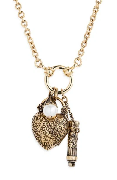 CHLOÉ CHLOÉ CHATEAU TREASURES HEART PENDANT NECKLACE
