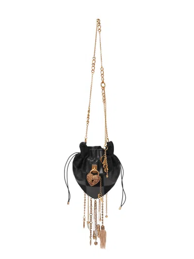 Chloé Château Treasures Leather And Suede Crossbody Bag