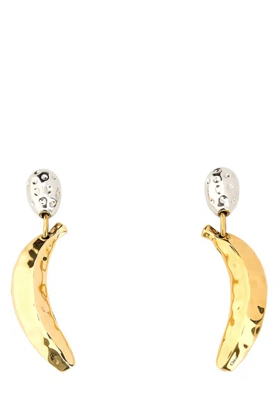 Chloé Chloe Woman Two-tone Metal Chloe Bananas Earrings In Multicolor