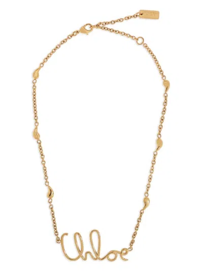 CHLOÉ CHLOE ICONIC NECKLACE,CHC24AFO64CB7 096 9DC VINTAGE GOLD