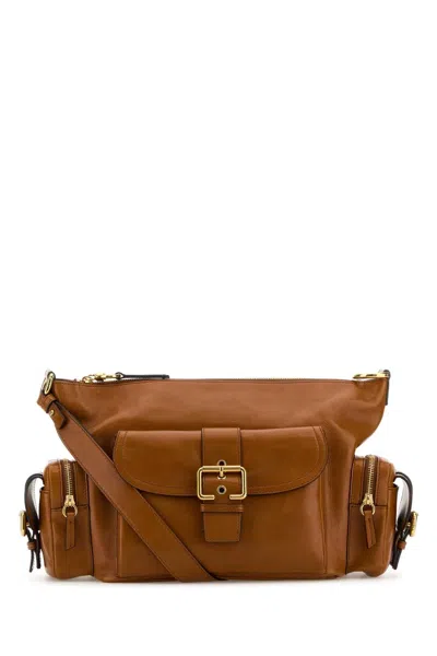 Chloé Camera Bag Large In Natural Shiny Calfskin In Brown