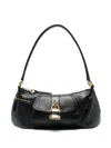 Chloé The 99 Embellished Textured-leather Shoulder Bag In Black  