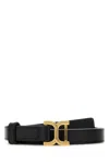 Chloé C-logo Leather Belt In Black