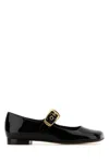 Chloé Womens Black Polly Buckle-strap Patent-leather Mary Jane Flats Eur 36 / 3 Uk