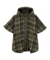 Chloé Check-patterned Hooded Cape In Black