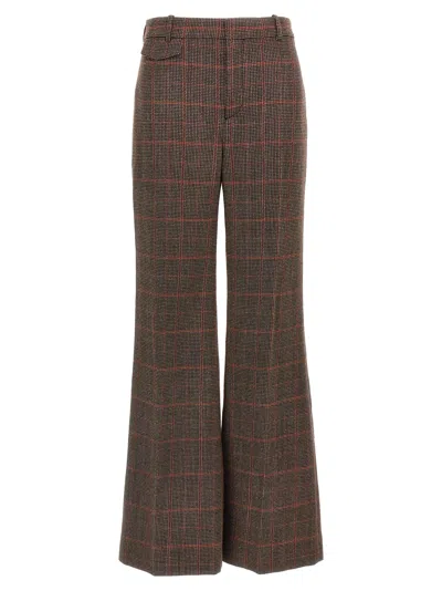 CHLOÉ CHECK WOOL PANTS