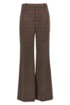 Chloé Chloe Embroidered Wool Pant In Brown