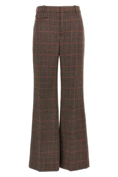 CHLOÉ CHECK WOOL PANTS