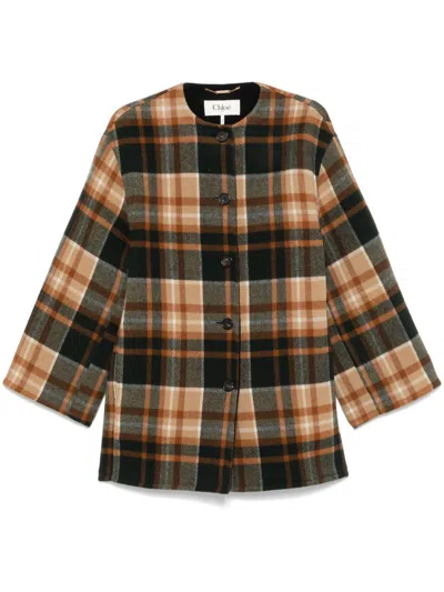 CHLOÉ CHECKED COAT