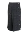 Chloé Checked Pleated Skirt In Black