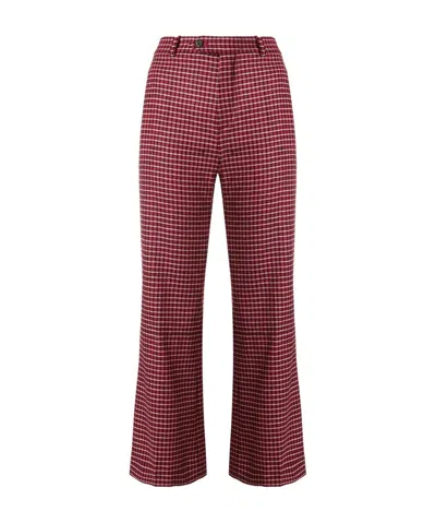 Chloé Checked Quarter Pants In Red