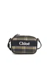 Chloé Checked Shoulder Bag In Green