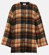 Chloé Checked Wool And Silk-blend Coat In Multicolor