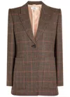 Chloé Tailored Jacket Longline Silhouette In Brown