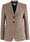 Chloé Chloe Checked Wool-blend Blazer In Multicoloured 1