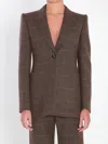 Chloé Tailored Jacket Longline Silhouette In Brown
