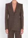 Chloé Tailored Jacket Longline Silhouette In Brown