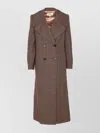 Chloé Checkered Long Length Coat With Prince Of Wales Motif