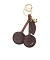 Chloé Cherry Pattern Keychain In Bordeaux Red