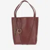 Chloé Garnet Leather Spin Tote Bag