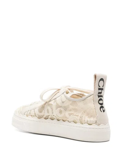 Chloé Chic Lace-up Sneakers With Back Loop For Women - Fw26 In Gold
