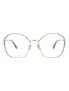 Chloé Square-frame Metal Optical Frames In Gold
