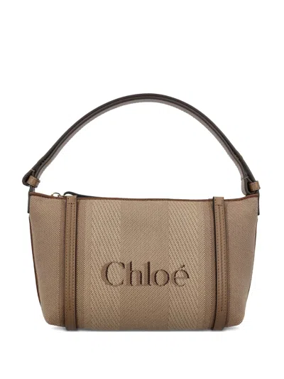 Chloé Chloè Chic Mini Bag With Contrasting Leather Bands - Height 14.5 Cm In Brown