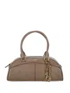 Chloé Bowling Calf Leather Shoulder Bag In Neutral