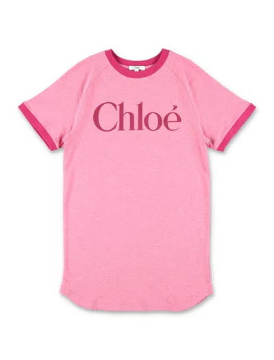 Chloé Chic Mini Dress For Girls In Pink