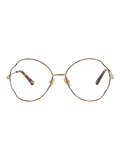 Chloé Chic Round/oval Metal Women's Optical Frames In White