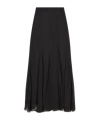 Chloé Organic Silk-mousseline Maxi Skirt In Black
