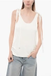 Chloé Chiffon Tank Top With Decorative Tapes