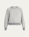 Chloé Chine Cotton Fleece Sweatshirt In Gray