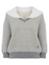 Chloé Cotton-blend French Terry Sweatshirt In Gray