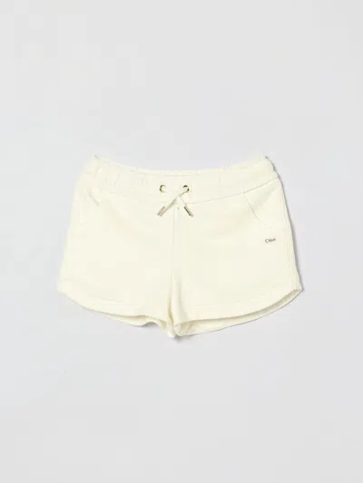 Chloé Shorts Kids Color White In Multi